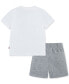 Фото #2 товара Toddler Boys Multi Hit Tee and Cargo Shorts Set
