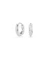 ფოტო #2 პროდუქტის Round Cut White Rhodium Plated Matrix Hoop Earrings