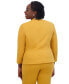 ფოტო #2 პროდუქტის Women's Collarless Open-Front Long-Sleeve Jacket