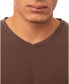 Фото #4 товара Men's Soft Stretch V-Neck Long Sleeve T-shirt