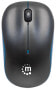 Фото #8 товара Manhattan Success Wireless Mouse - Black/Blue - 1000dpi - 2.4Ghz (up to 10m) - USB - Optical - Three Button with Scroll Wheel - USB micro receiver - AA battery (included) - Low friction base - Three Year Warranty - Blister - Ambidextrous - Optical - RF Wireless - 1