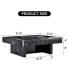 Modern MDF coffee table with elegant black patterns