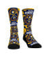 Фото #1 товара Men's and Women's Socks Denver Nuggets Allover Logo and Paint Crew Socks