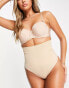 ASOS DESIGN shaping control thong in beige