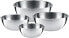 Фото #1 товара WMF Gourmet Bowl Set for Kitchen 4-Piece Stainless Steel Cromargan Multifunctional Mixing Bowl, Salad Bowl, Serving Bowl, Stackable