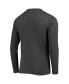 ფოტო #2 პროდუქტის Men's Royal, Heathered Charcoal Distressed Air Force Falcons Meter Long Sleeve T-shirt and Pants Sleep Set