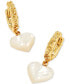 ფოტო #1 პროდუქტის Penny 14k Gold-Plated Heart Huggie Earrings, 2/3"
