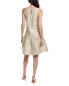 Фото #4 товара Lafayette 148 New York Sleeveless Drop Waist Linen & Silk-Blend Dress Women's