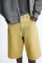 Фото #9 товара Крашеные джинсовые шорты ZARA