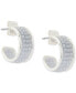 Silver-Tone 3-Pc. Set Mixed Stone Daisy Earrings