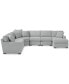 Radley Fabric 6-Piece Chaise Sectional with Wedge, Created for Macy's