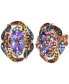 Multi-Gemstone Floral Cluster Statement Stud Earrings (7-3/4 ct. t.w.) in 14k Rose Gold