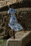 Фото #3 товара Платье из ткани с принтом с ажурной вышивкой ZARA