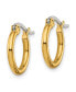 Stainless Steel Polished Yellow plated Hoop Earrings