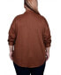 ფოტო #2 პროდუქტის Plus Size Long Sleeve Textured Knit Shirt Jacket