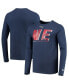 Фото #2 товара Men's Navy New England Patriots Combine Authentic Static Abbreviation Long Sleeve T-shirt
