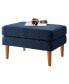 Фото #2 товара 27" Faux Linen Marlow Mid Century Ottoman