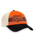 ფოტო #4 პროდუქტის Men's Orange, Black Distressed Philadelphia Flyers Heritage Vintage-Like Trucker Adjustable Hat
