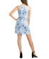 Фото #1 товара Juniors' Floral-Print Scalloped-Edge Shift Dress