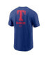 Фото #2 товара Men's Royal Texas Rangers Large Logo Back Stack T-Shirt