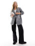 Фото #1 товара Y.A.S ruched sleeve stand alone blazer in grey