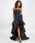 Фото #1 товара Juniors' Strapless High-Low Taffeta Gown, Created for Macy's