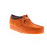 Фото #2 товара Clarks Wallabee 26163072 Mens Orange Suede Oxfords & Lace Ups Casual Shoes