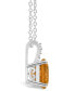 ფოტო #3 პროდუქტის Women's Citrine (1-3/4 ct.t.w.) and Diamond Accent Pendant Necklace in Sterling Silver