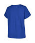 ფოტო #2 პროდუქტის Women's Blue New York Rangers Plus Size Arch Over Logo T-shirt