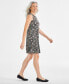 Фото #3 товара Women's Printed Sleeveless Knit Flip Flop Dress, Created for Macy's