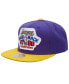 Фото #1 товара Men's Purple, Gold Los Angeles Lakers Hardwood Classics 1987/88 Back-to-Back NBA Champions Snapback Hat