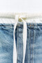 Джинсовая юбка trf с контрастным поясом ZARA