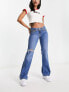 Фото #3 товара Levi's noughities boot cut distressed jeans in mid wash blue
