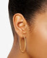 ფოტო #2 პროდუქტის Textured Large Hoop Earrings in 10k Gold 60mm