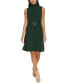 ფოტო #1 პროდუქტის Petite Belted Turtleneck Sweater Dress