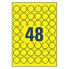 Фото #6 товара Avery Zweckform L6128-20 - Yellow - Circle - A4 - Polyester - Laser - -20 - 80 °C