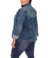 ფოტო #4 პროდუქტის Plus Size Classic Denim Jacket