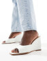 French Connection wedge heel mule in white