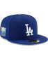 Фото #1 товара Men's Royal Los Angeles Dodgers 60th Anniversary Authentic Collection On-Field 59FIFTY Fitted Hat
