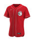 Фото #3 товара Men's Scarlet Cincinnati Reds Alternate Authentic Team Logo Jersey