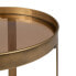 Фото #4 товара Вспомогательный столик Медь Позолоченный Стеклянный Железо 60,5 x 60,5 x 46 cm