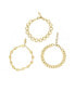 ფოტო #1 პროდუქტის 18K Gold Plated Might and Chain Bracelet Set