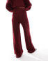 Фото #3 товара 4th & Reckless knitted wide leg trousers co-ord in burgundy