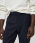 ფოტო #5 პროდუქტის Men's Pleat Detail Wool Pants