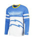 ფოტო #4 პროდუქტის Men's Powder Blue, White Los Angeles Chargers Halftime Long Sleeve T-shirt