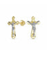 Фото #1 товара Серьги Bling Jewelry Jesus Crucifix Gold Cross