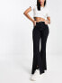 Hollister high rise slit flare jeans in black