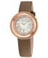 ფოტო #1 პროდუქტის Women's Gandria Brown Leather Watch 36mm