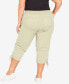 Фото #3 товара Plus Size Cotton Cinch Capri Pants
