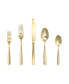 Lucca Faceted Brushed Gold 20pc Flatware Set